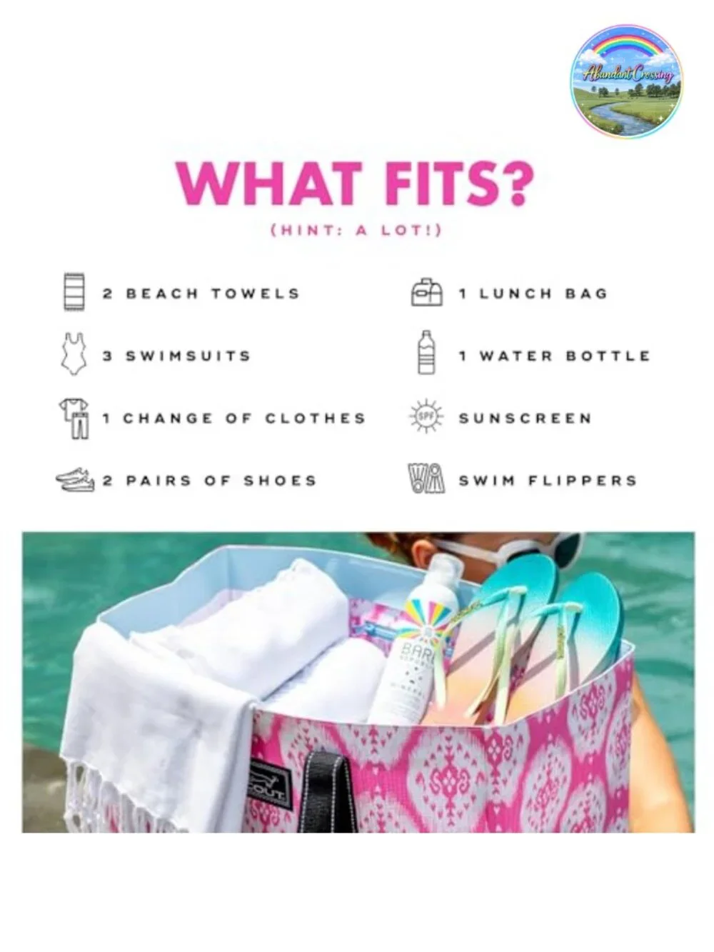 Large Water-Resistant Woven Polypropylene Open Top Beach Pool Tote Bag
